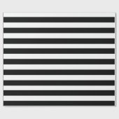 Black White Striped Modern Wedding Party Cadeaupapier (Vlak)