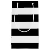 Black White Striped Modern Wedding Party Klein Cadeauzakje (Voorkant)