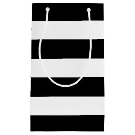 Black White Striped Modern Wedding Party Klein Cadeauzakje