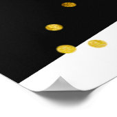 Black White Striped Pink Floral welkomstteken Poster (Hoek)