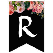 Black White Striped  Roos Vrijgezellenfeest Vlaggetjes (Derde vlag)