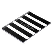 Black & White Stripes - Aangepast Notitieboek voor (Linkerzijde)