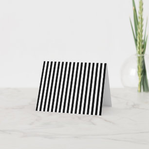Black White Stripes Blank Note Card Kaart