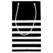Black | White Stripes Bruiloft Klein Cadeauzakje (Achterkant)