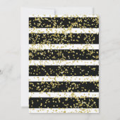 Black & White Stripes brunch en Bubbly uitnodiging (Achterkant)
