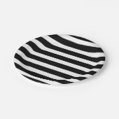 Black & White Stripes Gestreepte Chic Party Papieren Bordje (Gekanteld)