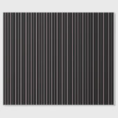 Black & White Stripes Gift Wrapping Paper Cadeaupapier (Vlak)