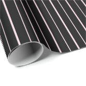 Black & White Stripes Gift Wrapping Paper Cadeaupapier (Rol Hoek)