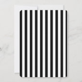 Black & White Stripes Gold Chic Modern Sweet 16 Kaart (Achterkant)