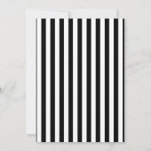 Black White Stripes Gold Chic-Vrijgezellenfeest Ui Kaart (Achterkant)