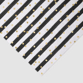 Black White Stripes Gold Polka Dots Tissuepapier (Detail)