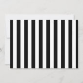Black & White Stripes Moderne Gestreepte Uitnodigi Kaart (Achterkant)