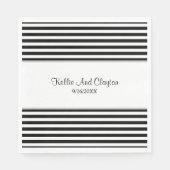 Black/White Stripes Napkins Servet (Voorkant)