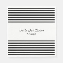 Black/White Stripes Napkins Servet