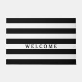 Black White Stripes Pattern {kies uw kleur} Deurmat (Voorkant)