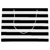 Black White Stripes Pattern {kies uw kleur} Groot Cadeauzakje (Voorkant)