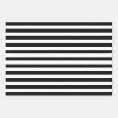 Black White Stripes Polka Dots Silver Foil Inpakpapier Vel (Voorkant 2)