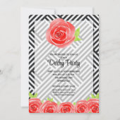 Black White Stripes Rozen Derby Horse Kaart (Voorkant)