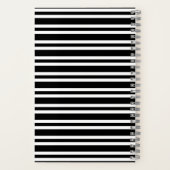 Black White Stripes Seamless Pattern Notitieboek (Achterkant)