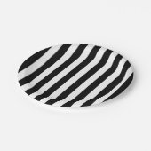 Black & White Stripes tijdens Halloween Papieren Bordje (Gekanteld)