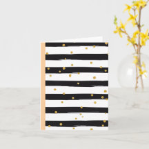 Black White Stripes with Gold Confetti Pattern