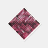 Black, white strokes and stripes on burgundy. servet (Hoek)