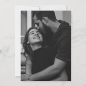 Black & White | Stylish Modern Save the Date Kaart (Achterkant)