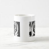Black White Sumatran Borneo Tiger Eye Artwork Koffiemok (Center)