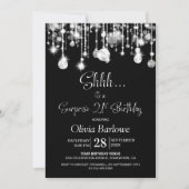 Black White Surprise 21ste verjaardagsfeestje Kaart (Voorkant)