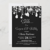 Black White Surprise 60ste verjaardagsfeestje Kaart (Voorkant)