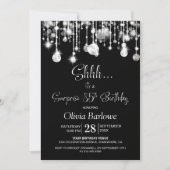 Black White Surprise 85ste verjaardagsfeestje Kaart (Voorkant)