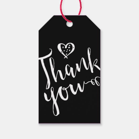 Black White Swirl Weddenschap Favor Dank je Label Cadeaulabel (Voorkant)