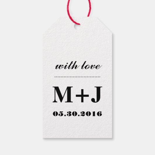 Black White Swirl Weddenschap Favor Dank je Label Cadeaulabel (Achterkant)