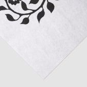 Black & White Swirly Floral Ornament Nice Simple Tissuepapier (Detail)