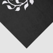 Black & White Swirly Floral Ornament Nice Simple Tissuepapier (Detail)