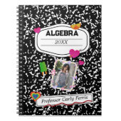 Black White Teen Collage Custom Photo Notebook Notitieboek (Voorkant)