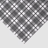 Black White Thin Glen Pset Pattern Tissuepapier (Detail)