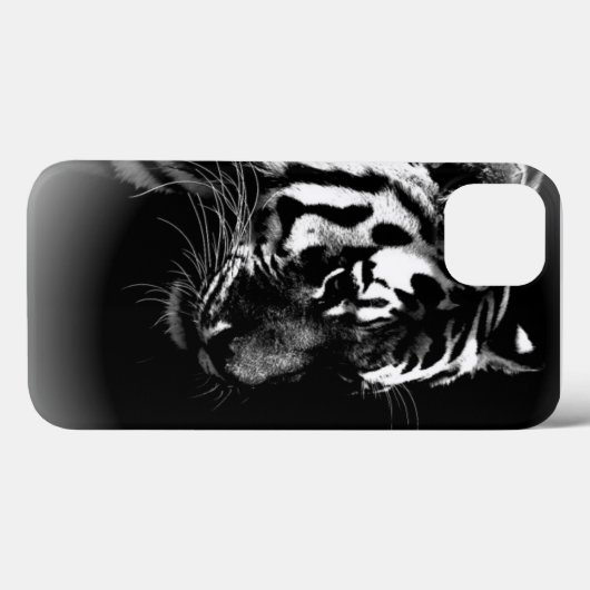 Black White Tiger Art Foto Case-Mate iPhone Case (Achterkant (horizontaal))