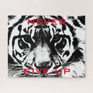 Black & White Tiger Eye geeft nooit Motivatie op Legpuzzel