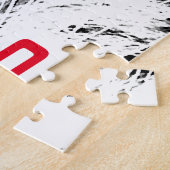 Black & White Tiger Eye geeft nooit Motivatie op Legpuzzel (Zijkant)