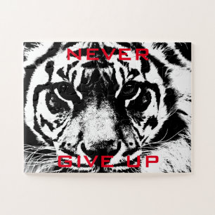 Black & White Tiger Eye geeft nooit Motivatie op Legpuzzel