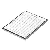 Black White To Do List Minimalist Teacher Notitieblok (Linkerzijde)