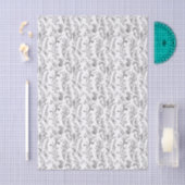 Black White Toile Floral Elegant Chic Tissuepapier (Craft)