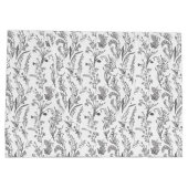 Black White Toile Floral Elegant Groot Cadeauzakje (Achterkant)