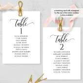 Black & White, Top Table Seating Plan Card