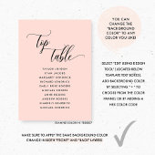 Black & White, Top Table Seating Plan Card