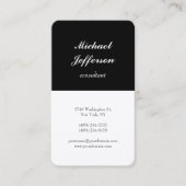 Black White Trendy Modern minimalist Professional Visitekaartje (Voorkant)