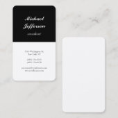 Black White Trendy Modern minimalist Professional Visitekaartje (Voorkant / Achterkant)