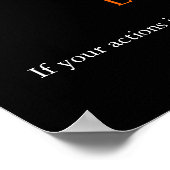 Black & White Trendy Motivatie Leadership Lion Poster (Hoek)