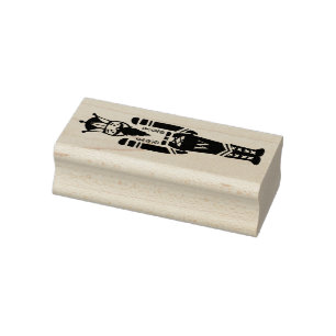 Black & White Trendy Nutcracker-kerst Rubberstempel